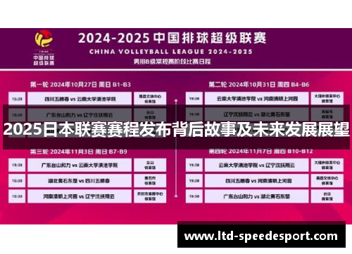 2025日本联赛赛程发布背后故事及未来发展展望